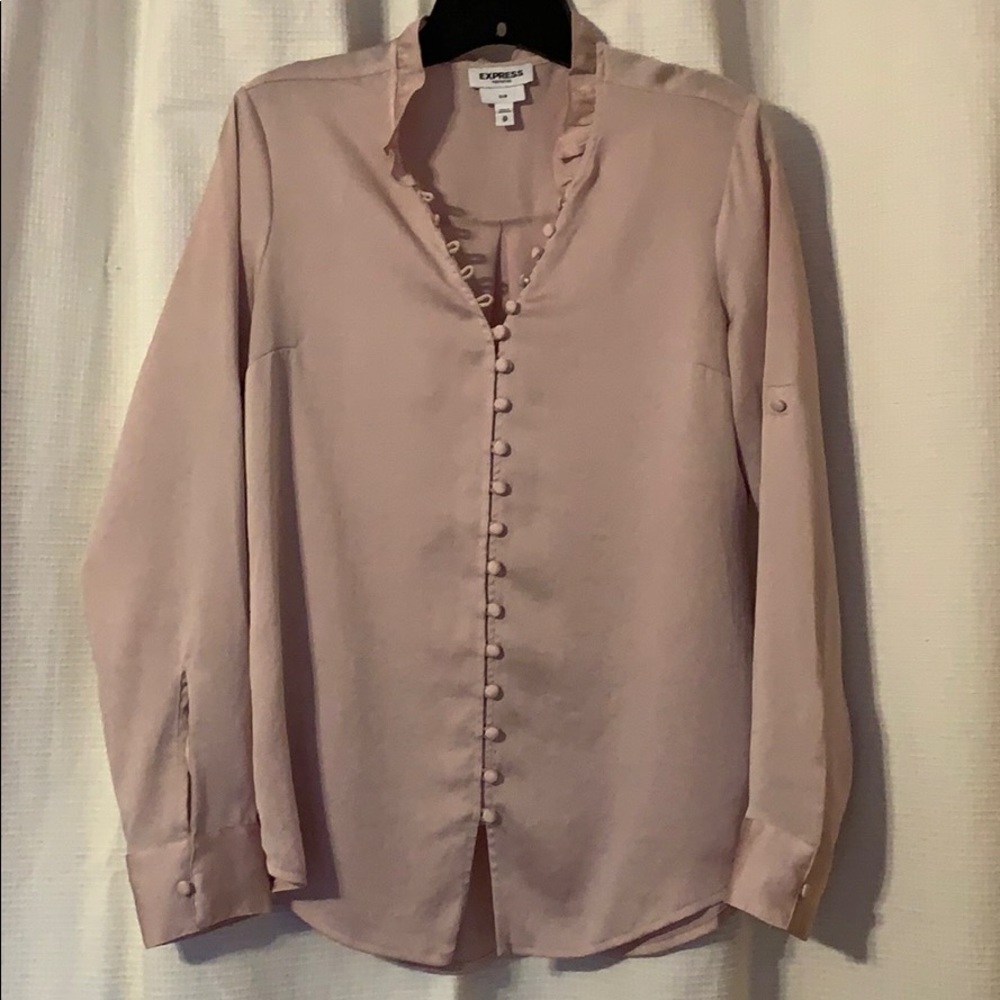 Pale Pink Slim Ruffle Neck Portifino